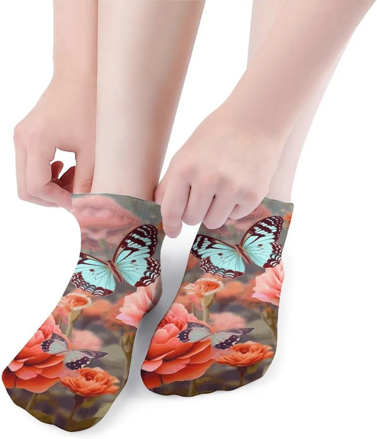 5 Pairs Ankle Socks for Women Men,Low Cut Running Athletic Socks,Funny Cute No Show Casual Sports Socks Size 8-12