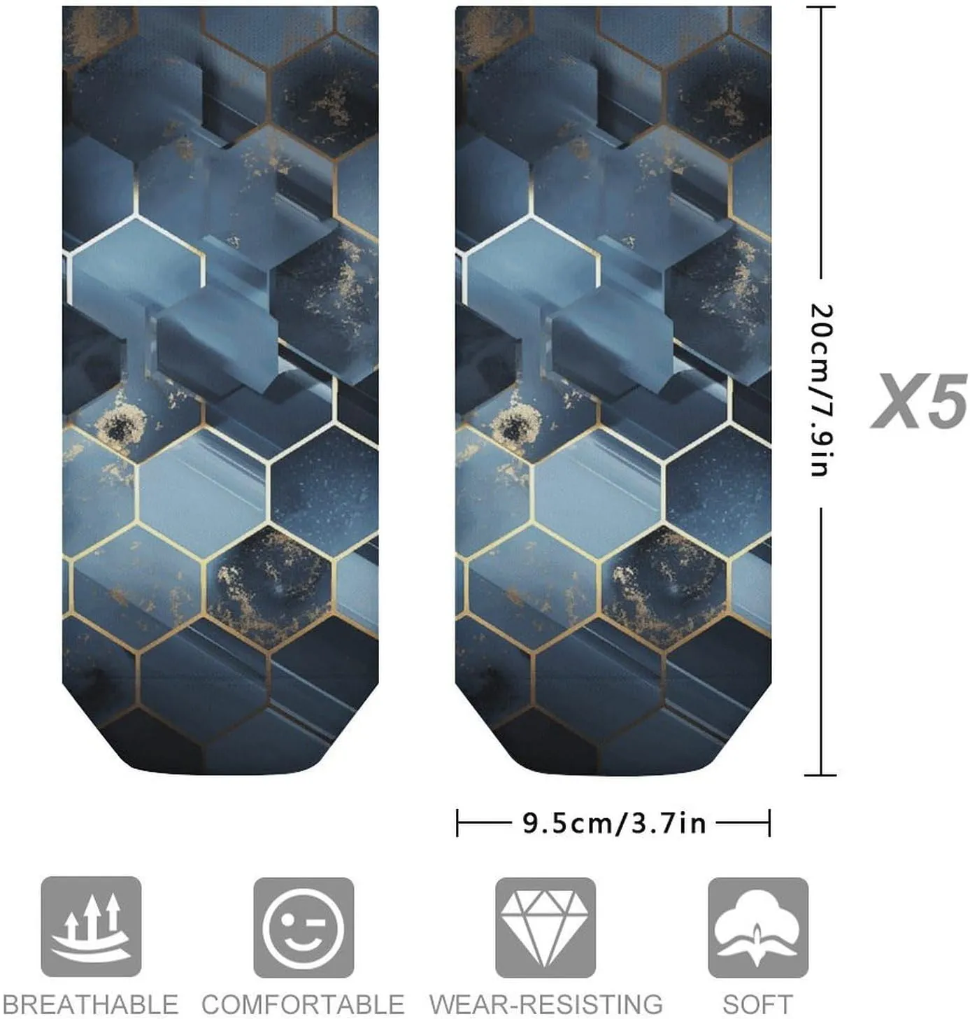 5 Pairs Ankle Socks for Women Men,Low Cut Running Athletic Socks,Funny Cute No Show Casual Sports Socks Size 8-12