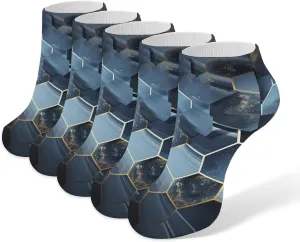 5 Pairs Ankle Socks for Women Men,Low Cut Running Athletic Socks,Funny Cute No Show Casual Sports Socks Size 8-12