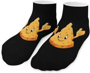 A Delicious Slice of Cheese Printed Ankle Socks No Show Sock Low-Cut Athletic Socks for Men Women 1 Pair