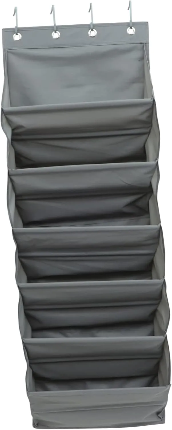 Alipis Hanging Shoe Organizer Wall Hanging Storage Bags Multi-function Storage Oxford Cloth Grey