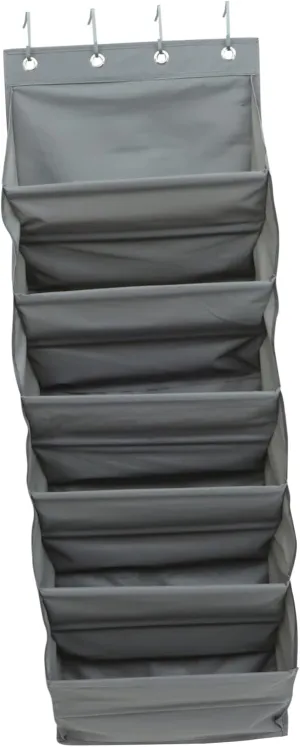 Alipis Hanging Shoe Organizer Wall Hanging Storage Bags Multi-function Storage Oxford Cloth Grey