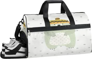 Bear Point Resistant Sports Gym Bag for Women Men Travel Duffel bag with Wet Pocket & Shoes Compartment Waterproof Weekender Bag 19.7"x9.9"x13"