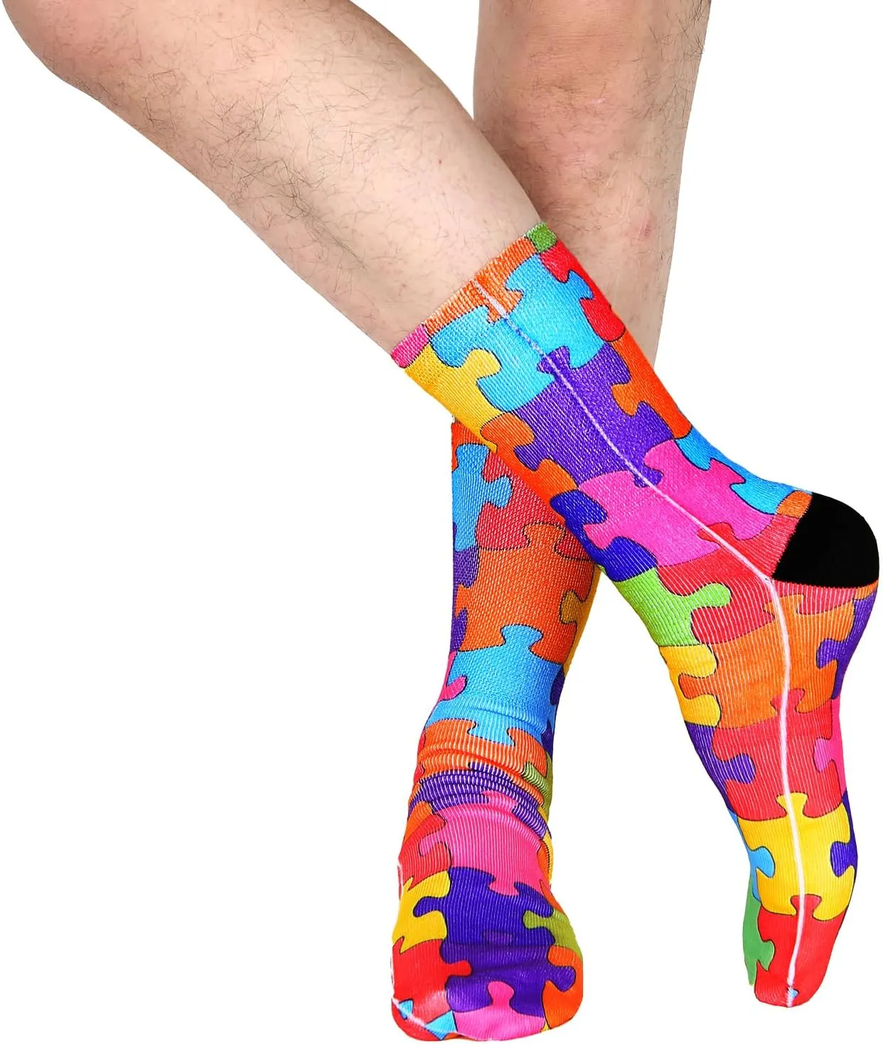 Benefeet Sox Mens Novelty Funny Crazy Socks Boys Kids 3D Print Patterned Basketball Tube Socks Cool Athletic Casual Crew Sock