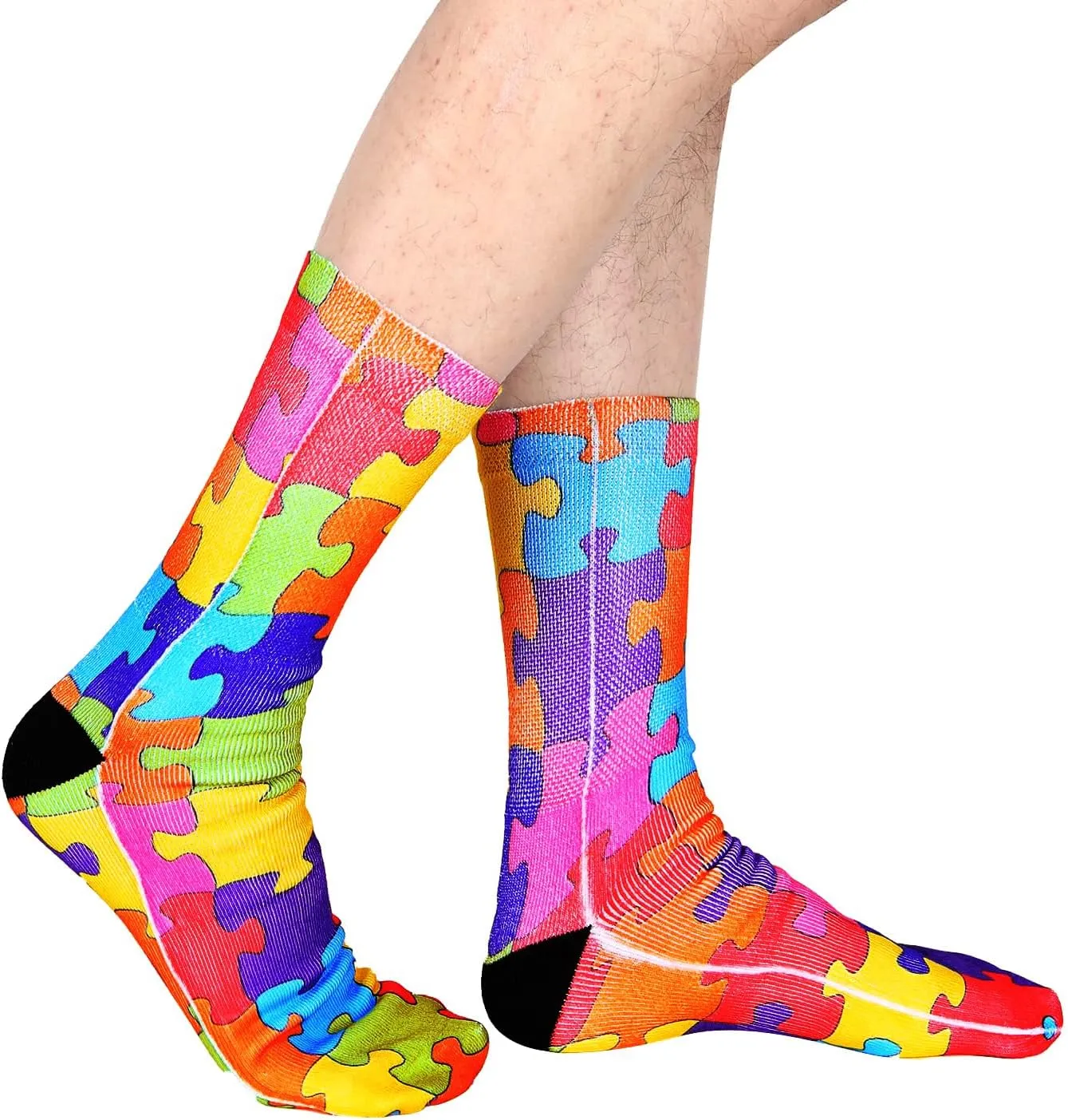Benefeet Sox Mens Novelty Funny Crazy Socks Boys Kids 3D Print Patterned Basketball Tube Socks Cool Athletic Casual Crew Sock