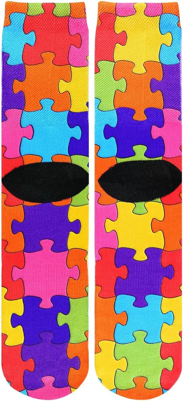 Benefeet Sox Mens Novelty Funny Crazy Socks Boys Kids 3D Print Patterned Basketball Tube Socks Cool Athletic Casual Crew Sock