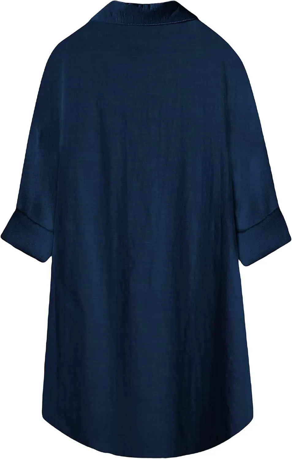Bianstore Women's Oversized Linen Shirts Blouses Tops Long Sleeve High Low Button Up Shirts