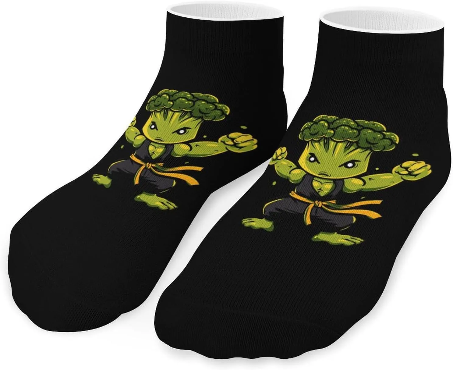 Body Building Broccoli Printed Ankle Socks No Show Sock Low-Cut Athletic Socks for Men Women 1 Pair
