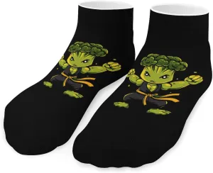 Body Building Broccoli Printed Ankle Socks No Show Sock Low-Cut Athletic Socks for Men Women 1 Pair
