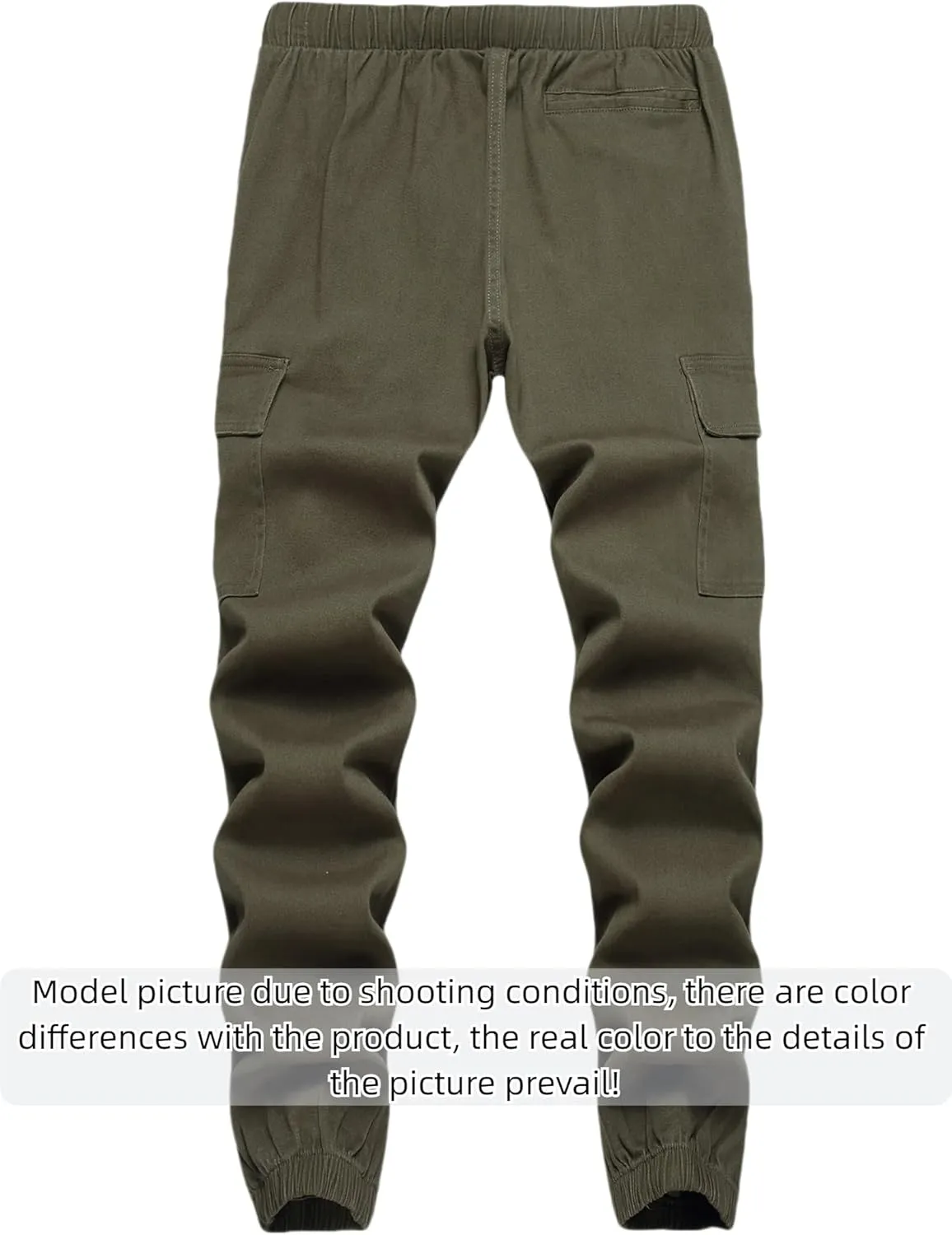 Boy's Cargo Joggers Pants Elastic Waist Casual Drawstring School Outdoor Youth Twill Baggy Pants Size 8-16