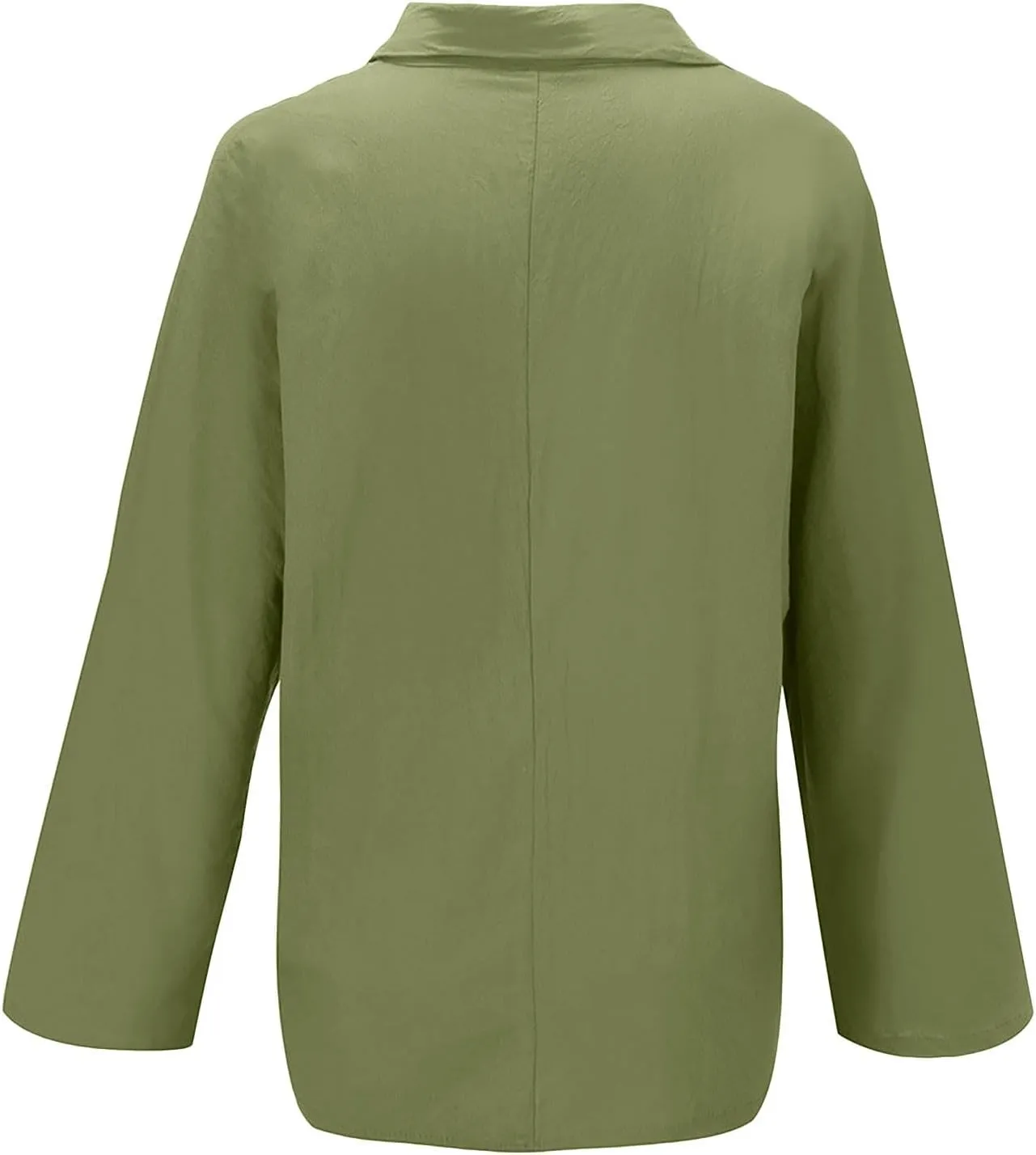 Ceboyel Women Cotton Linen Henley Shirts Oversized Long Sleeve Summer Tops Boho Trendy Blouses Loose Fit Outfits Clothing