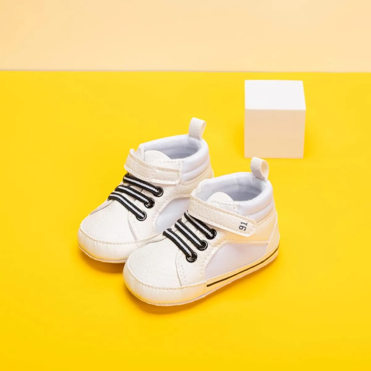CENCIRILY Baby Boys Girls High Top Sneakers Soft Soles Anti Skid Infant Ankle Shoes Toddler Prewalker First Walking Crib Shoes