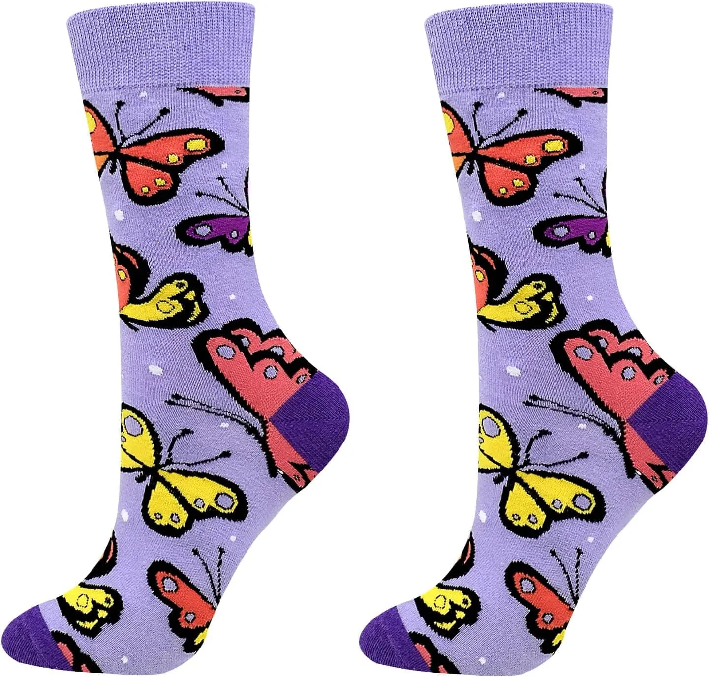 Colorful Socks for women Fun Funny Funky Animal Marvel Pattern Sock Calf Pack, Premium Cotton, Size 6-11