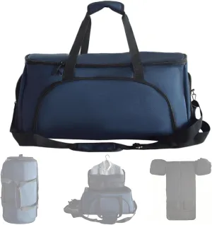 Convertible Duffle Garment Bag, Garment Duffle Bags for Travel, 4 in 1 Garment Bag with Shoulder Strap, Carry on Garment Duffel Bag for Men, Foldable Duffel Suit Bag for Business, Dark Blue