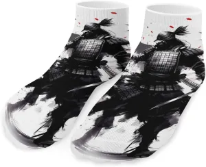 Cool Samurai Printed Ankle Socks No Show Sock Low-Cut Athletic Socks for Men Women 1 Pair