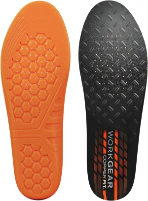 COPPER FIT PRO Grade Work Insoles – Anti-Shock, Anti-Fatigue Orthopedic Cushion with Contoured Arch – for Work Boots and Shoes – Men’s 8 – 13 – 1 Pair (1 Pair)