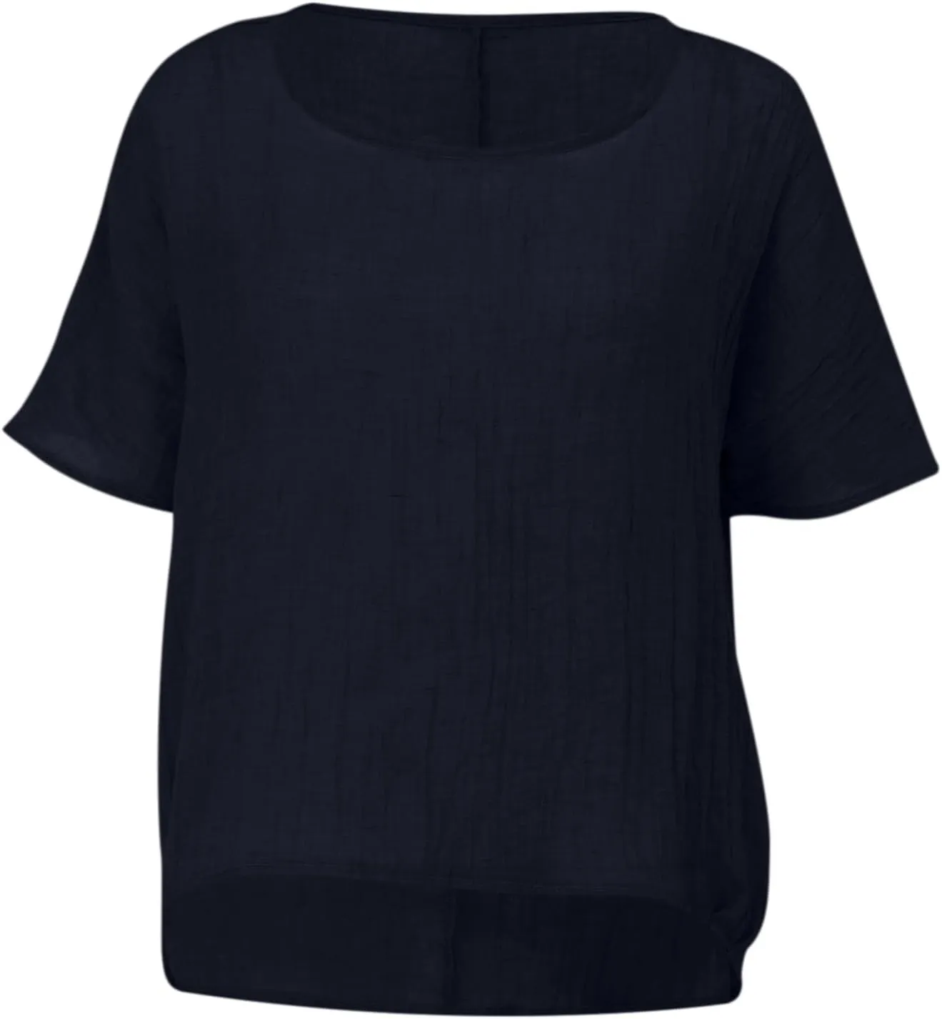 Cotton Gauze Tops for Women Loose Fit Flowy Beach Shirts Trendy Oversize High Low Tops Summer Vacation Comfy Blouses