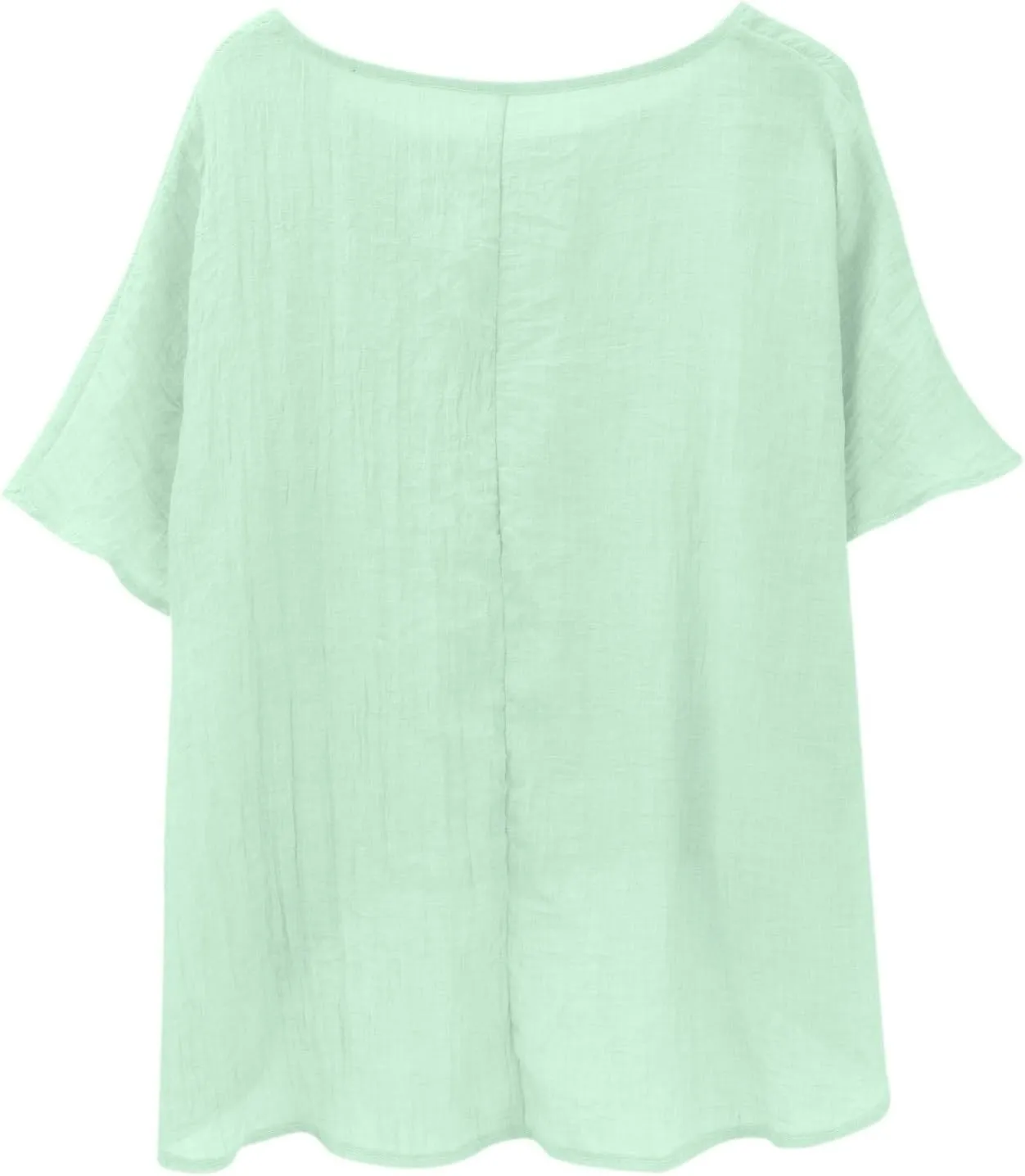 Cotton Gauze Tops for Women Loose Fit Flowy Beach Shirts Trendy Oversize High Low Tops Summer Vacation Comfy Blouses