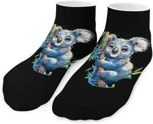 Cute Koala Printed Ankle Socks No Show Sock Low-Cut Athletic Socks for Men Women 1 Pair
