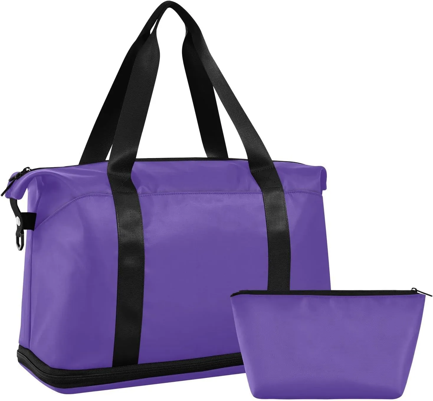 Dark Purple Gym Bag for Women Men Travel Duffel Bag with Shoe Compartment Carry On Weekender Overnight Bags for Hospital Gym Travel