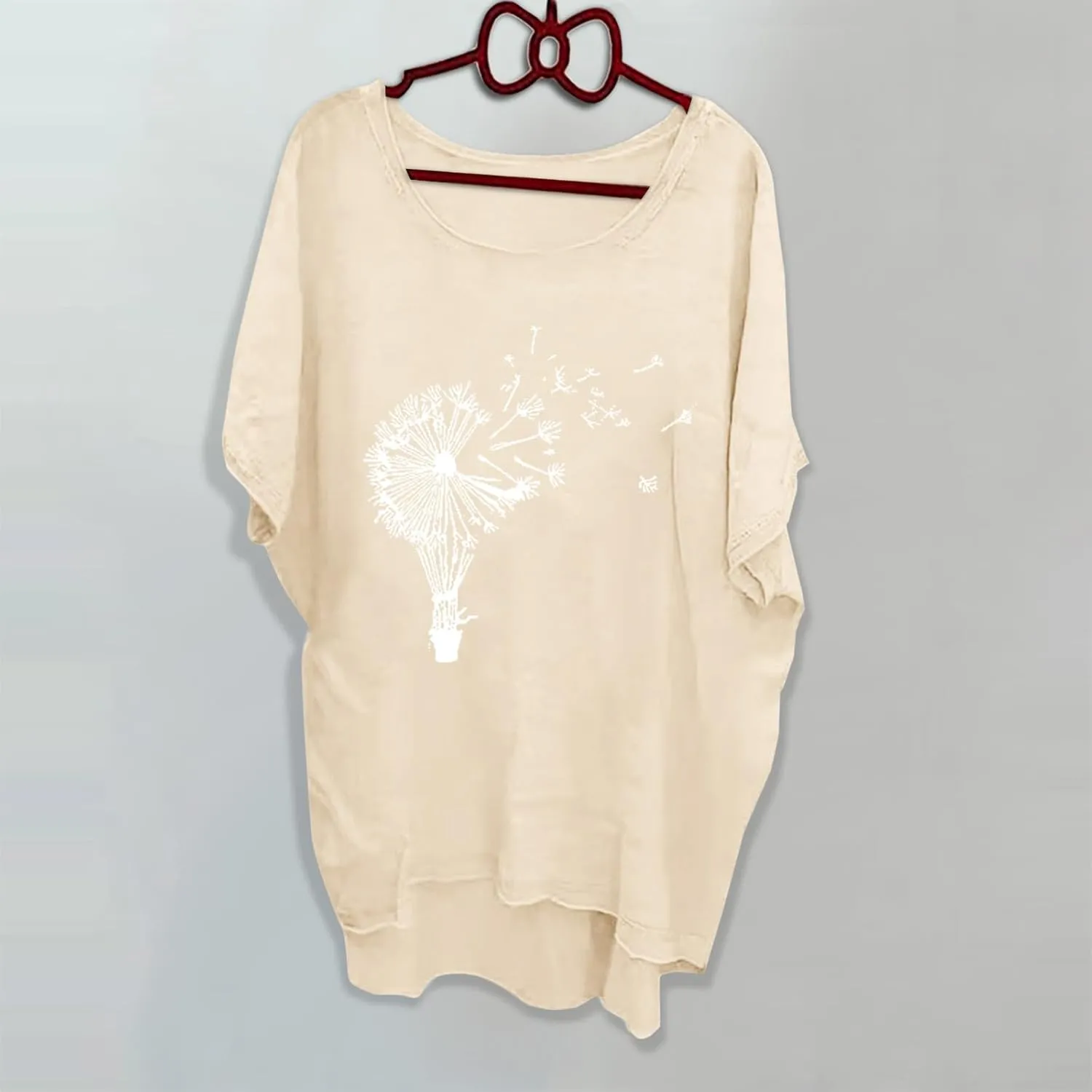 DDAPJ pyju Oversized Tshirts for Women Graphic Tees High Low Tops Loose Fit Short Sleeve Shirts Casual Summer Crewneck Blouse