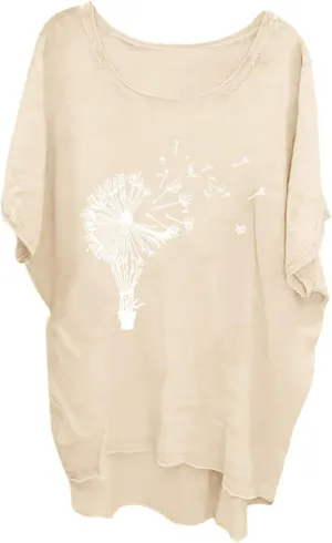 DDAPJ pyju Oversized Tshirts for Women Graphic Tees High Low Tops Loose Fit Short Sleeve Shirts Casual Summer Crewneck Blouse