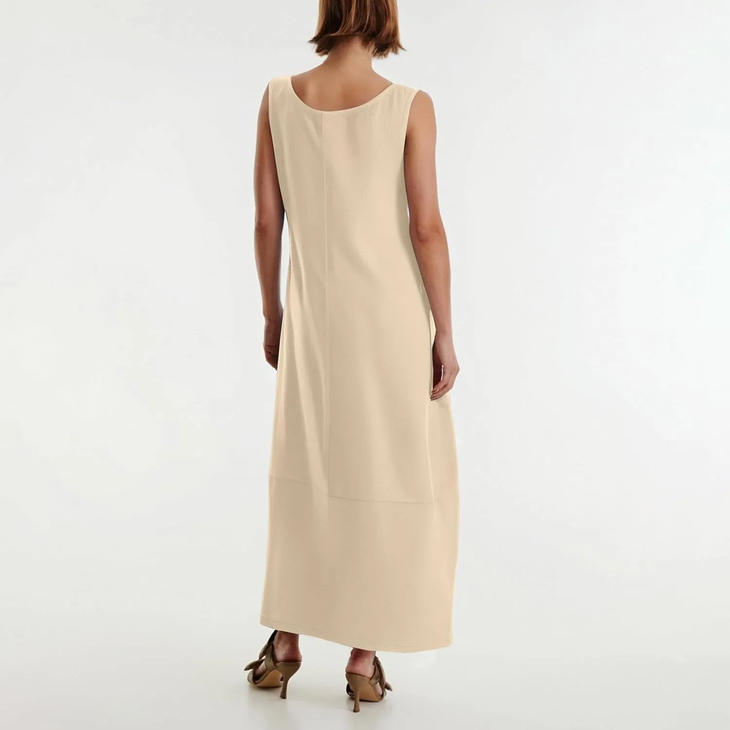 Dresses for Women 2025 Summer Casual Maxi Dress Scoop Neck Sleeveless Sundress Loose Flowy Beach Vacation Tank Dress