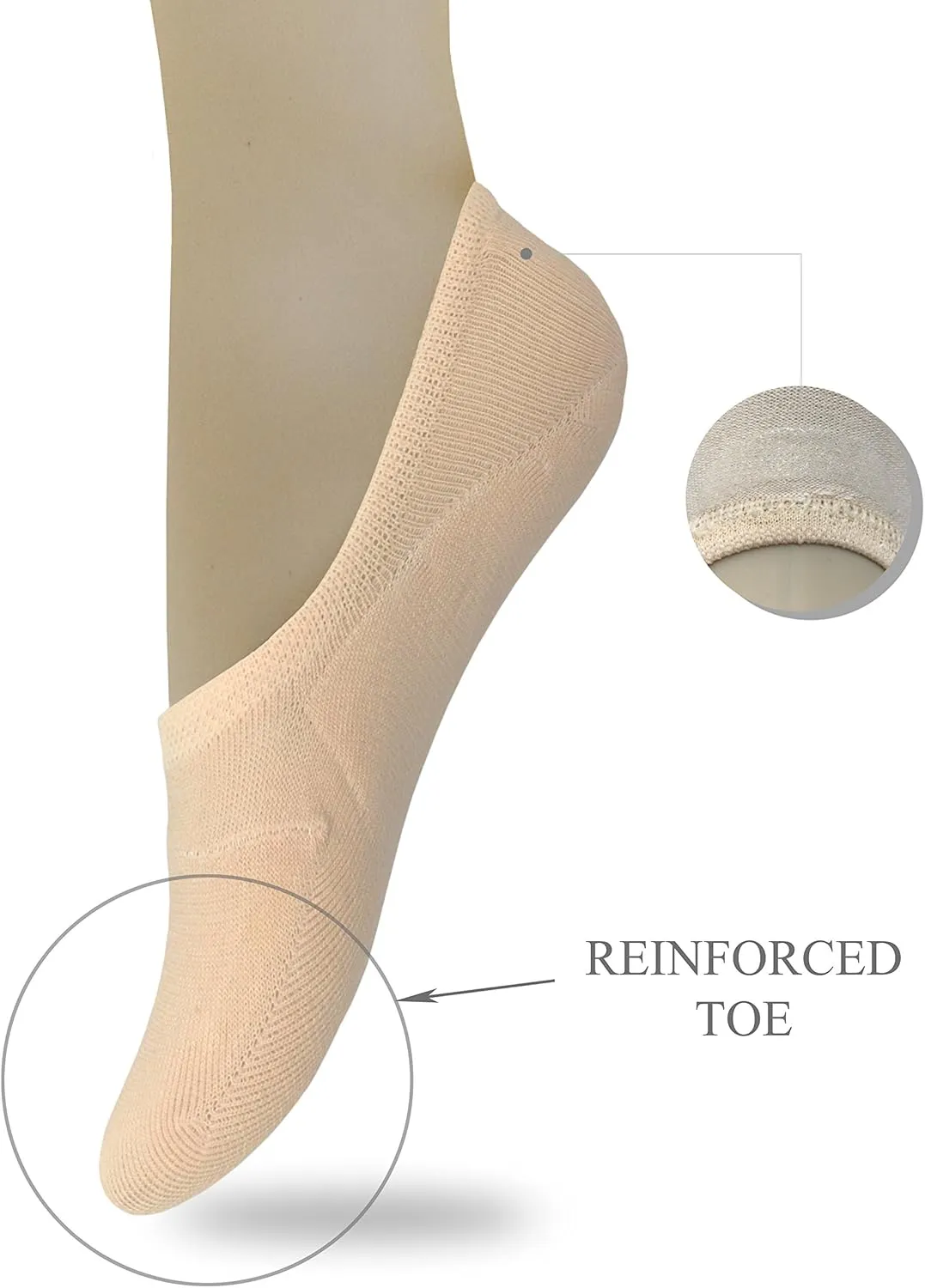 Eedor No Show Socks for Women & Men (Unisex) - Athletic Non Slip & Low Cut Invisible Socks - Soft & Stretchable Cotton Blend