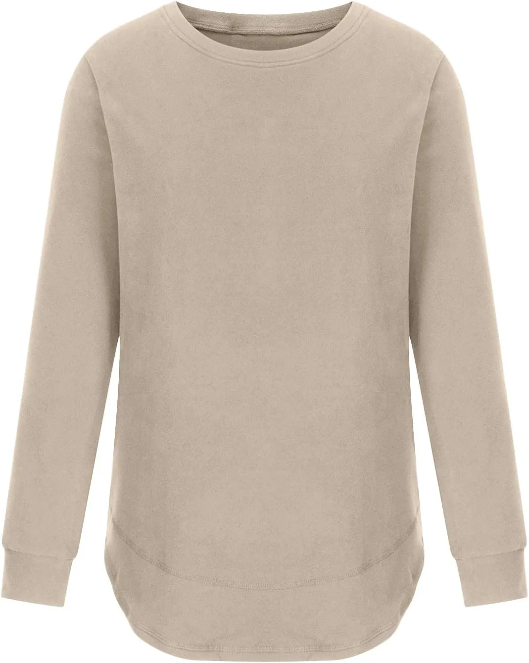 Fall Sweatshirts for Women Casual Long Sleeve Solid Crewneck Shirts Loose Pullover Fall Outfits 2024 Winter Clothes