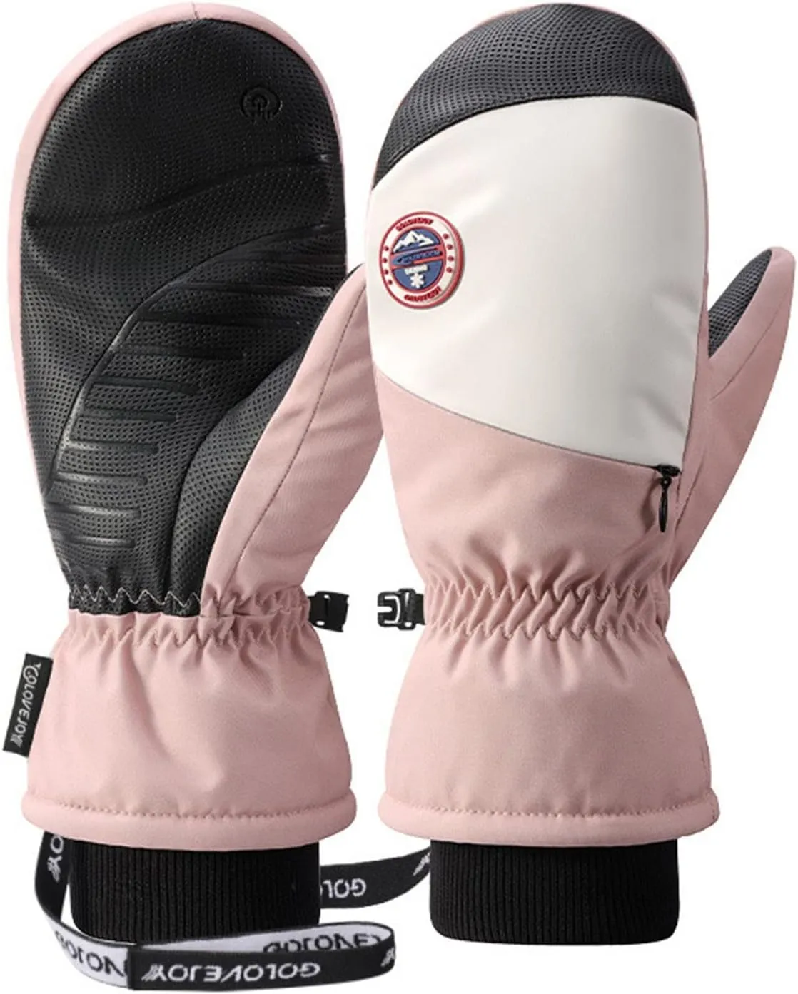 Female Fashion Casual Gloves Winter Zipper Touchscreen Windproof Warm Waterproof Snowboarding Single Board Windproof