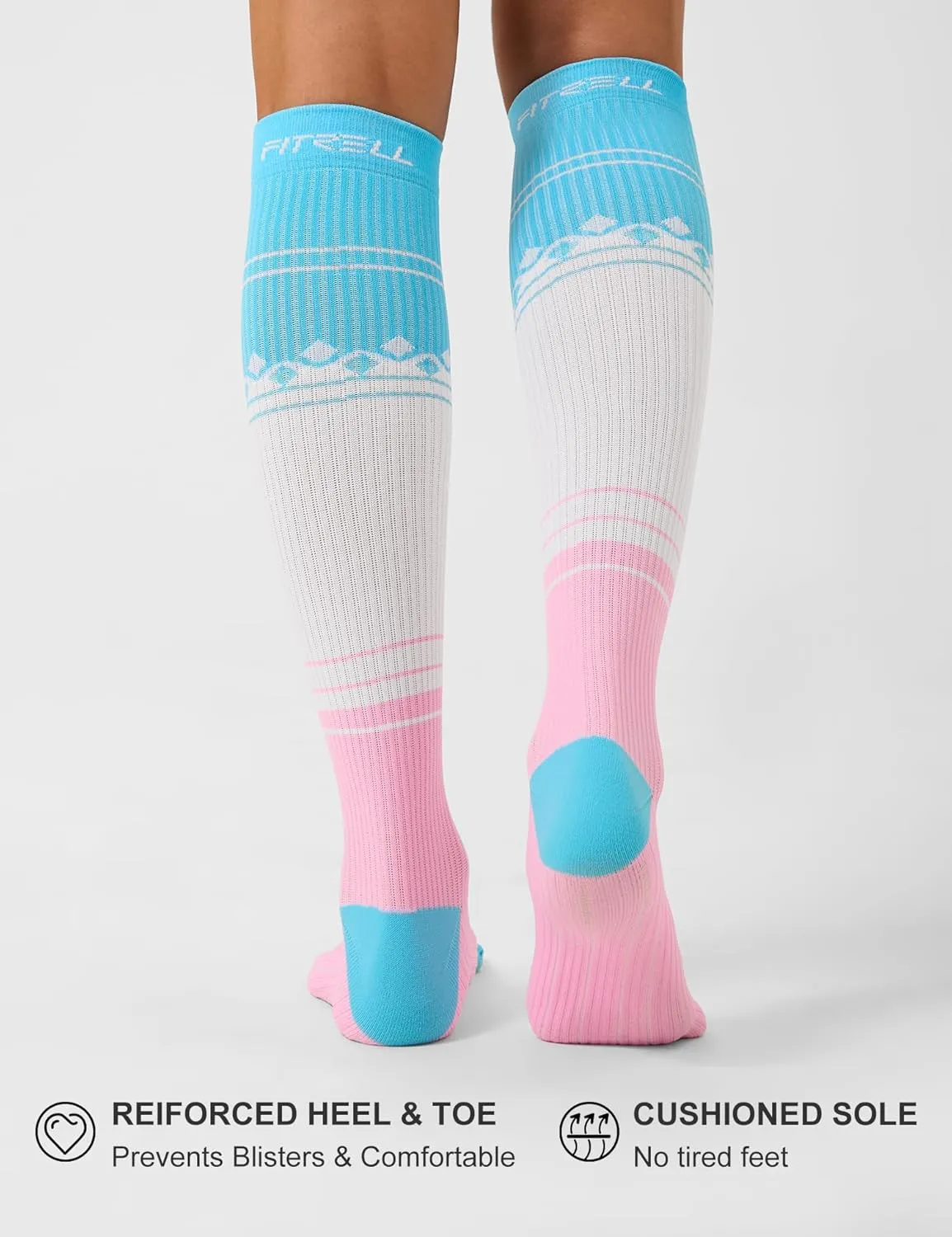 FITRELL 3 Pairs Compression Socks for Women and Men 20-30mmHg-Circulation Support Socks