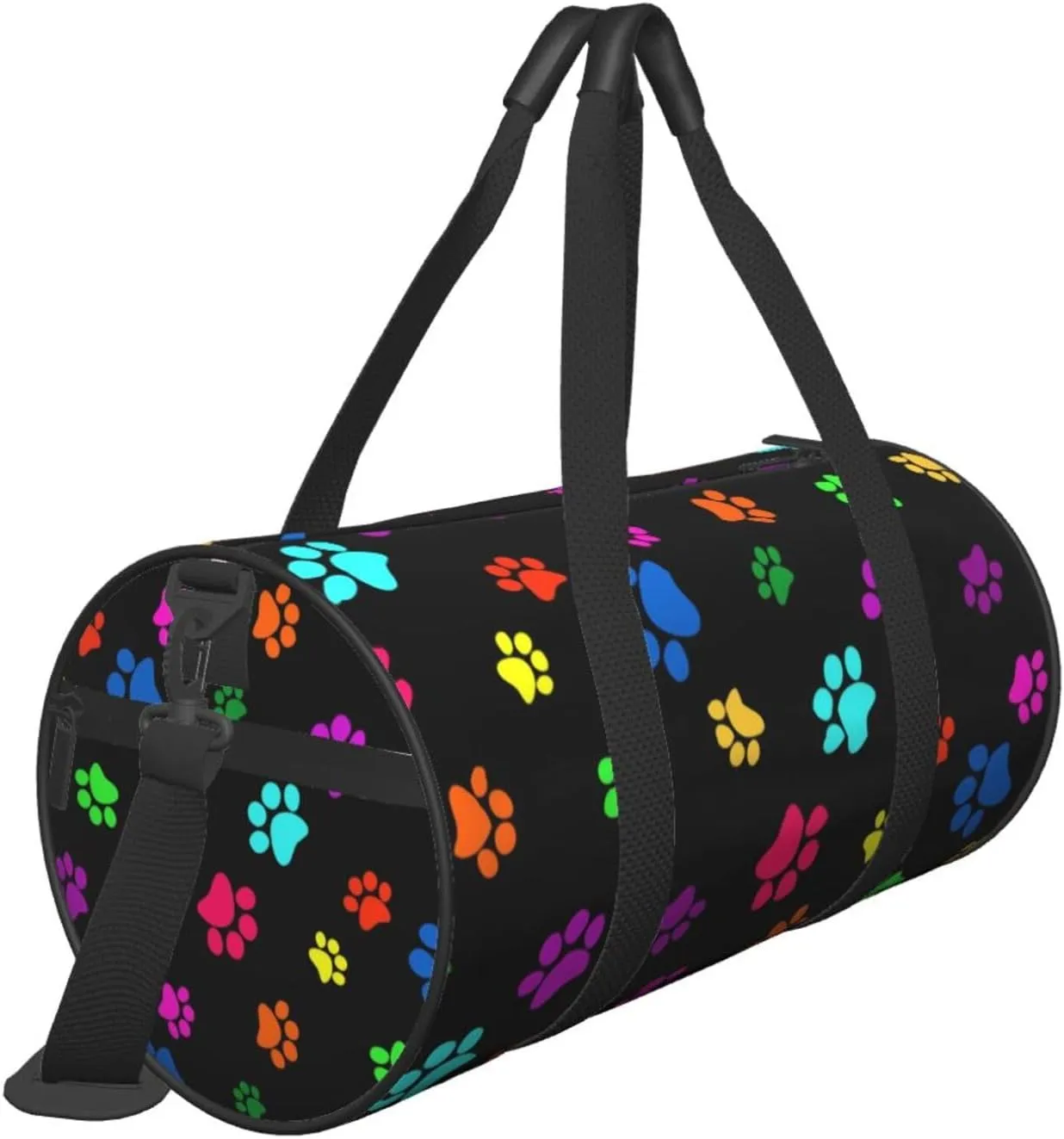 Gbuzozie Sports Gym Bag Travel Duffel Bag Shoes Compartment For Men Women Foldable Lightweight Yoga Gym Sports Bag, Dog Paws #01, One Size