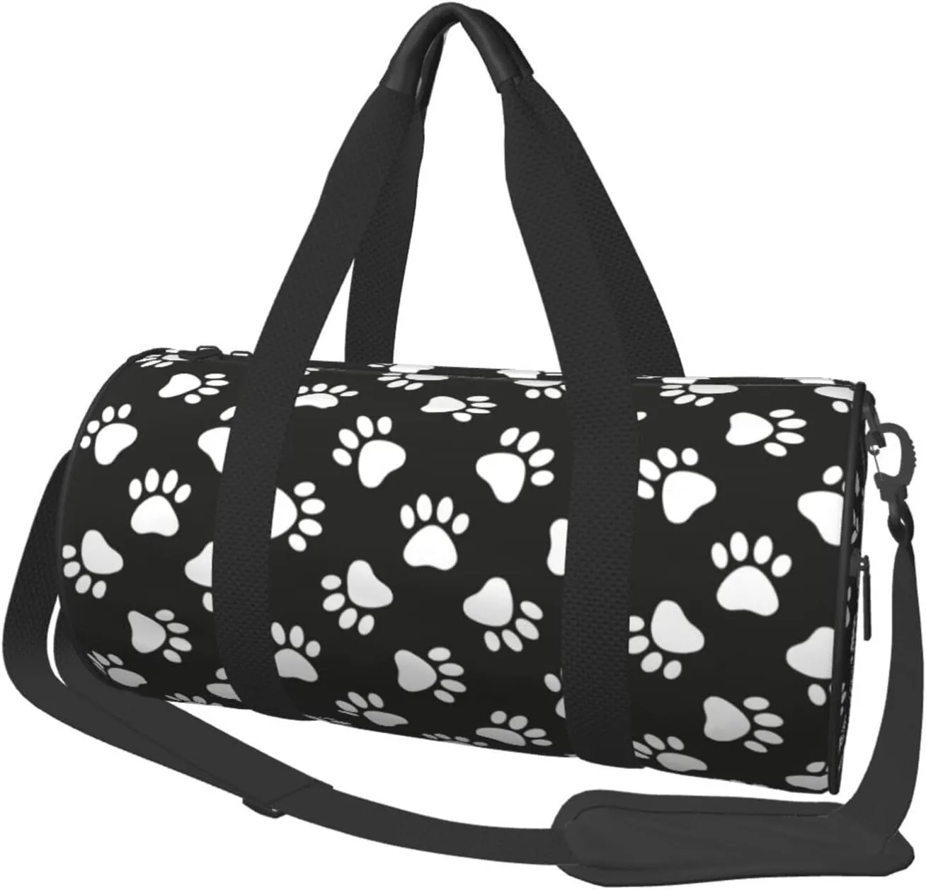 Gbuzozie Sports Gym Bag Travel Duffel Bag Shoes Compartment For Men Women Foldable Lightweight Yoga Gym Sports Bag, Dog Paws #02, One Size