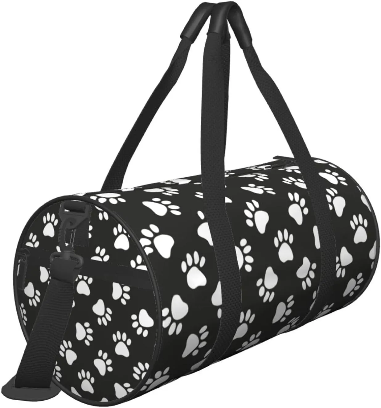 Gbuzozie Sports Gym Bag Travel Duffel Bag Shoes Compartment For Men Women Foldable Lightweight Yoga Gym Sports Bag, Dog Paws #02, One Size