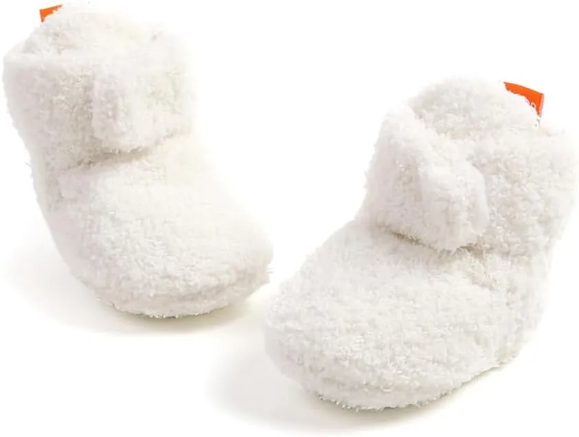 GDSDYM Baby Booties Cozy Fleece Slippers Soft Baby Shoes With Gripper Soles, Winter Warm Infant Newborn Crib Sock Shoes First Walkers