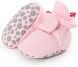GDSDYM Baby Booties Cozy Fleece Slippers Soft Baby Shoes With Gripper Soles, Winter Warm Infant Newborn Crib Sock Shoes First Walkers