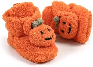 GDSDYM Baby Booties Cozy Fleece Slippers Soft Baby Shoes With Gripper Soles, Winter Warm Infant Newborn Crib Sock Shoes First Walkers