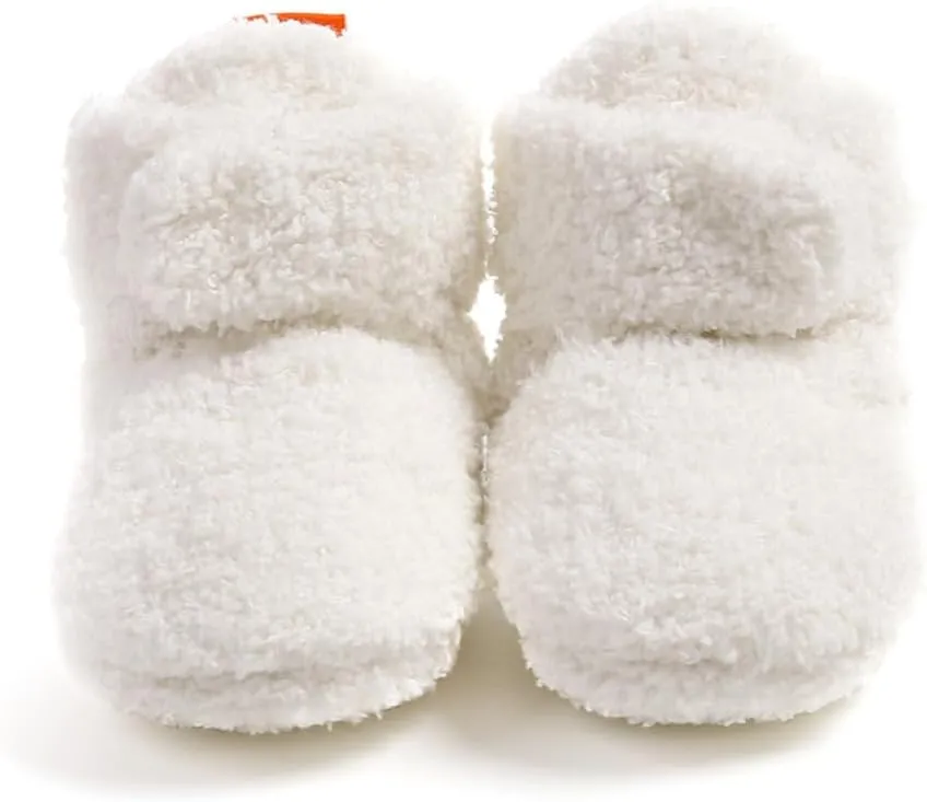 GDSDYM Baby Booties Cozy Fleece Slippers Soft Baby Shoes With Gripper Soles, Winter Warm Infant Newborn Crib Sock Shoes First Walkers