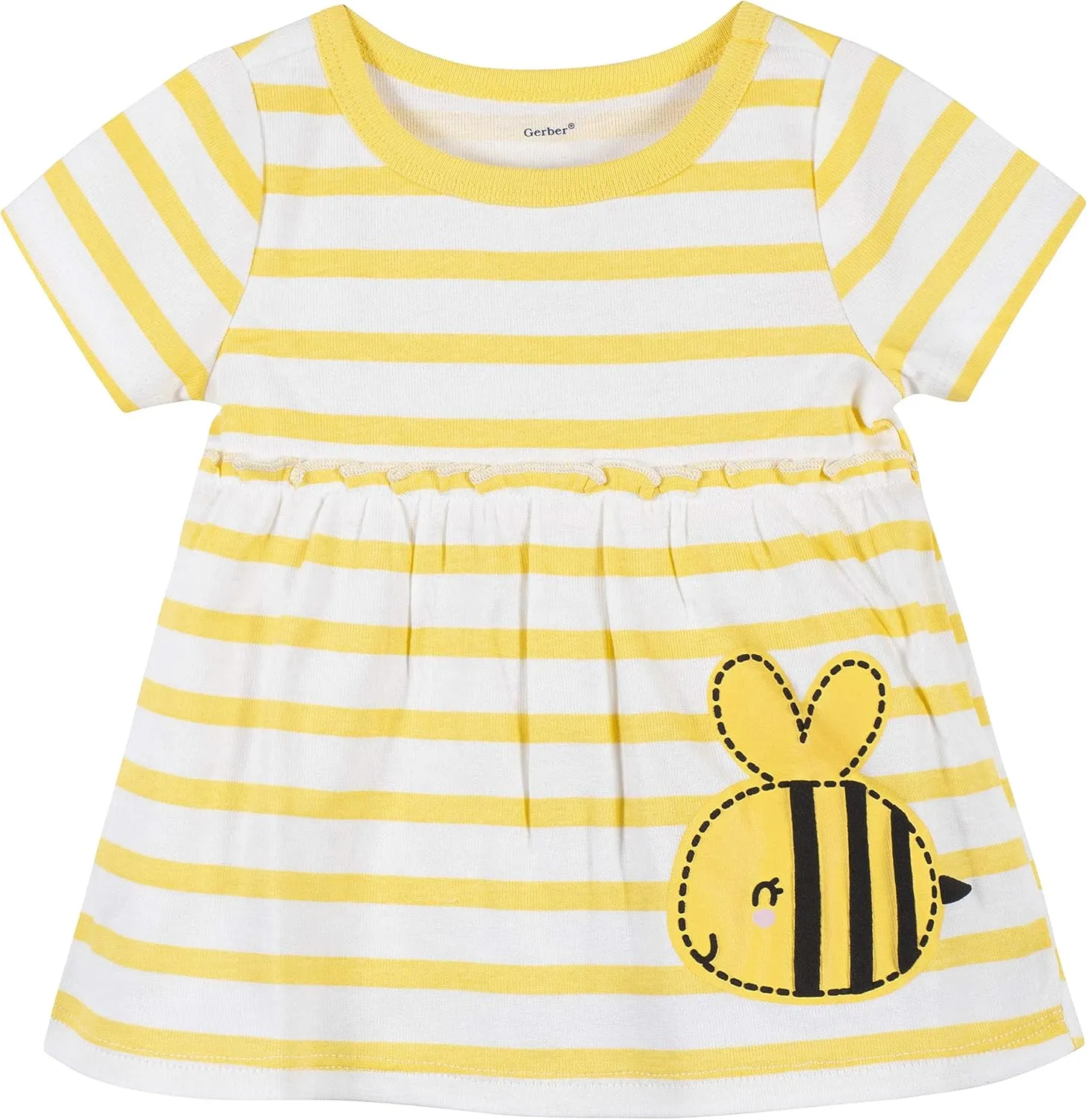 Gerber baby-girls 3-piece Dress, Diaper Cover and Headband Set