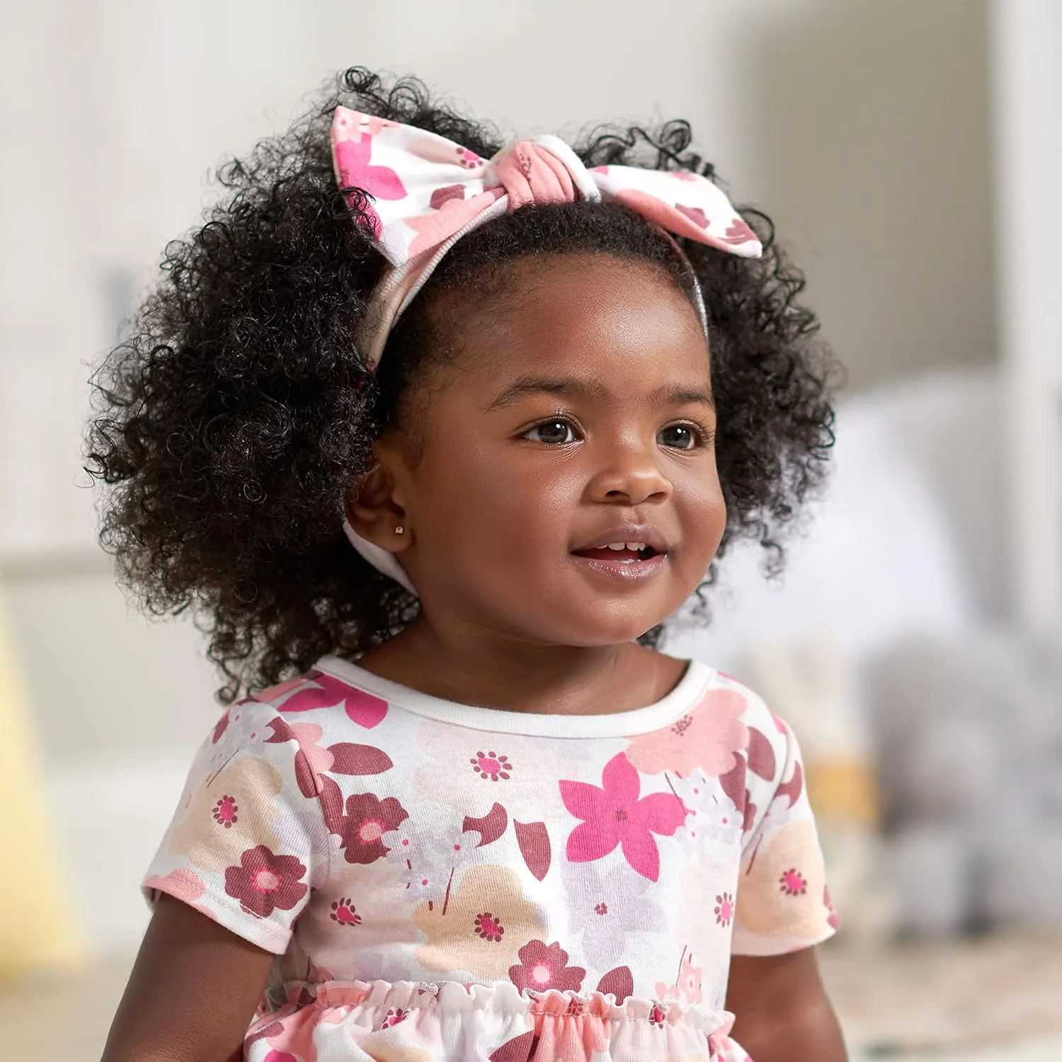 Gerber baby-girls 3-piece Dress, Diaper Cover and Headband Set
