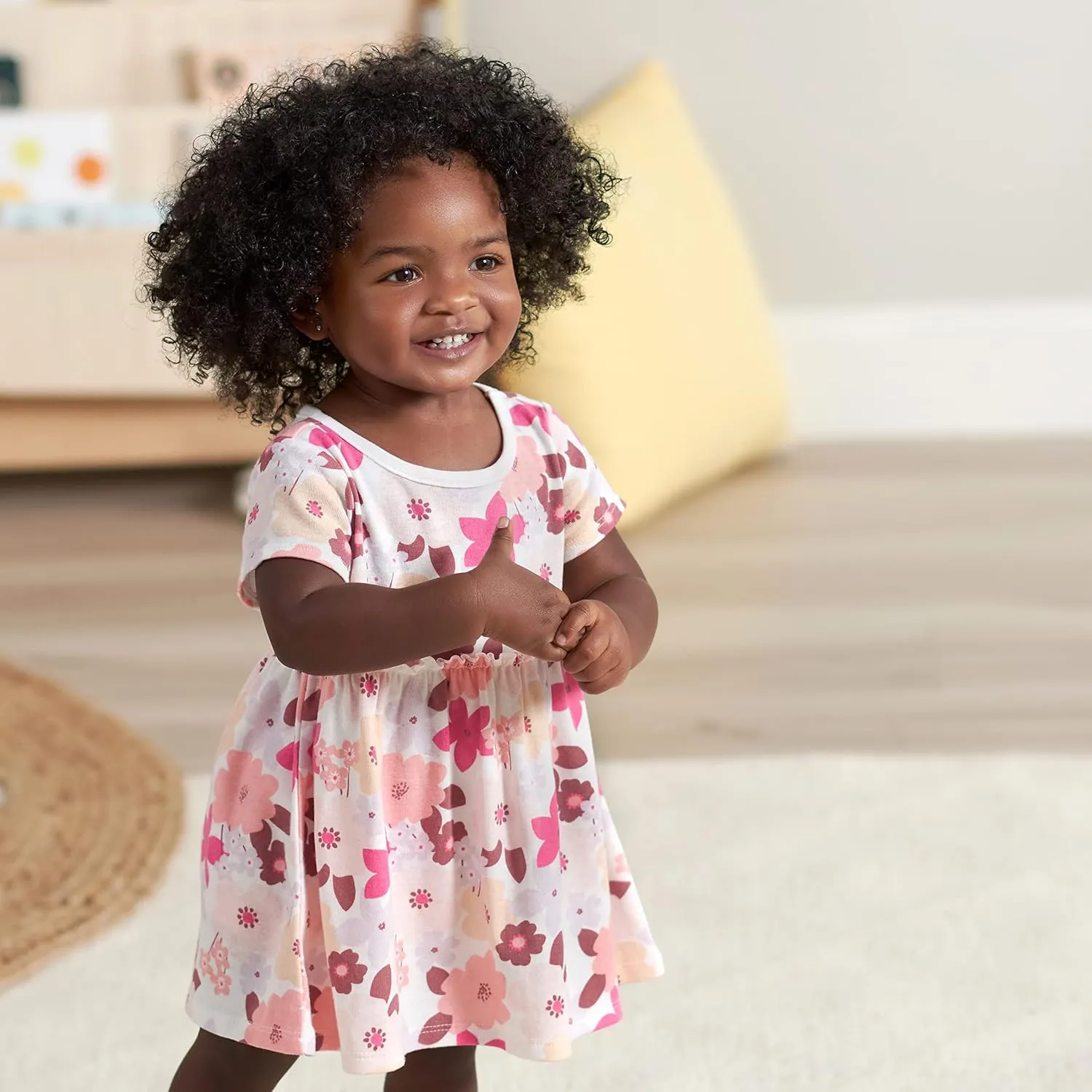 Gerber baby-girls 3-piece Dress, Diaper Cover and Headband Set