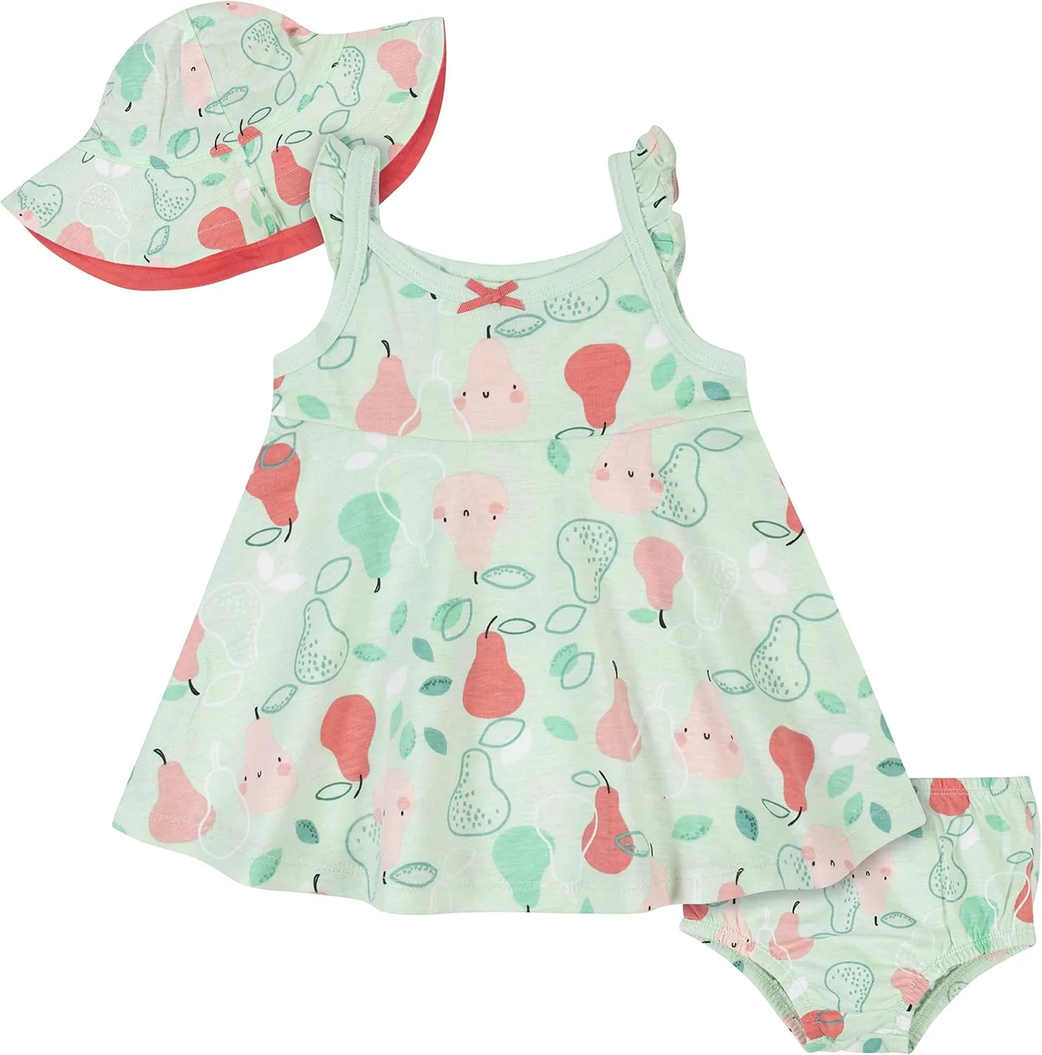 Gerber baby-girls 3-piece Sundress, Diaper Cover and Hat Set