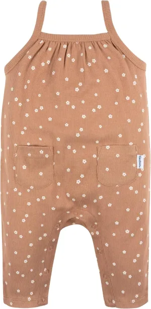 Gerber Baby Girls' Sleeveless Cotton Long-Leg Romper Jumpsuit