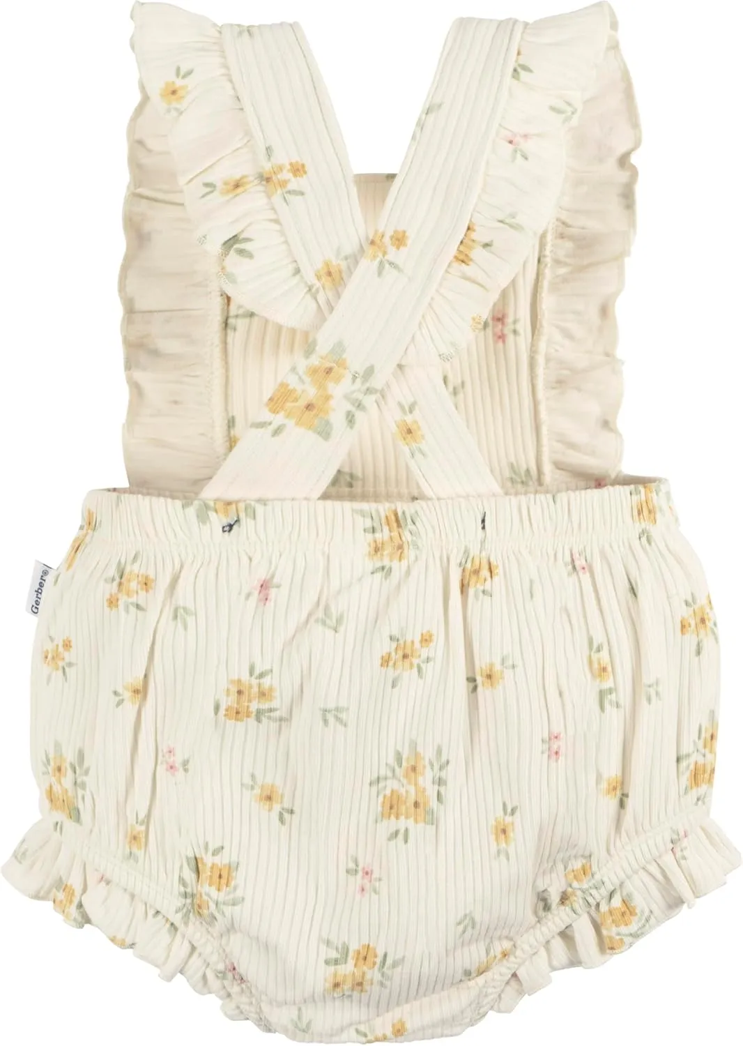 Gerber Baby Girls' Sleeveless Ruffle Romper