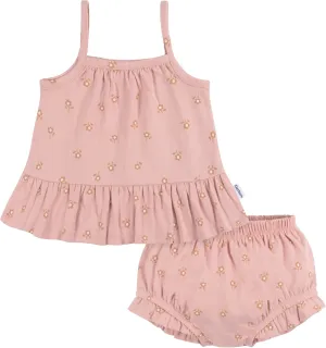 Gerber Baby Girls' Sleeveless Tunic Top and Diaper Cover Set