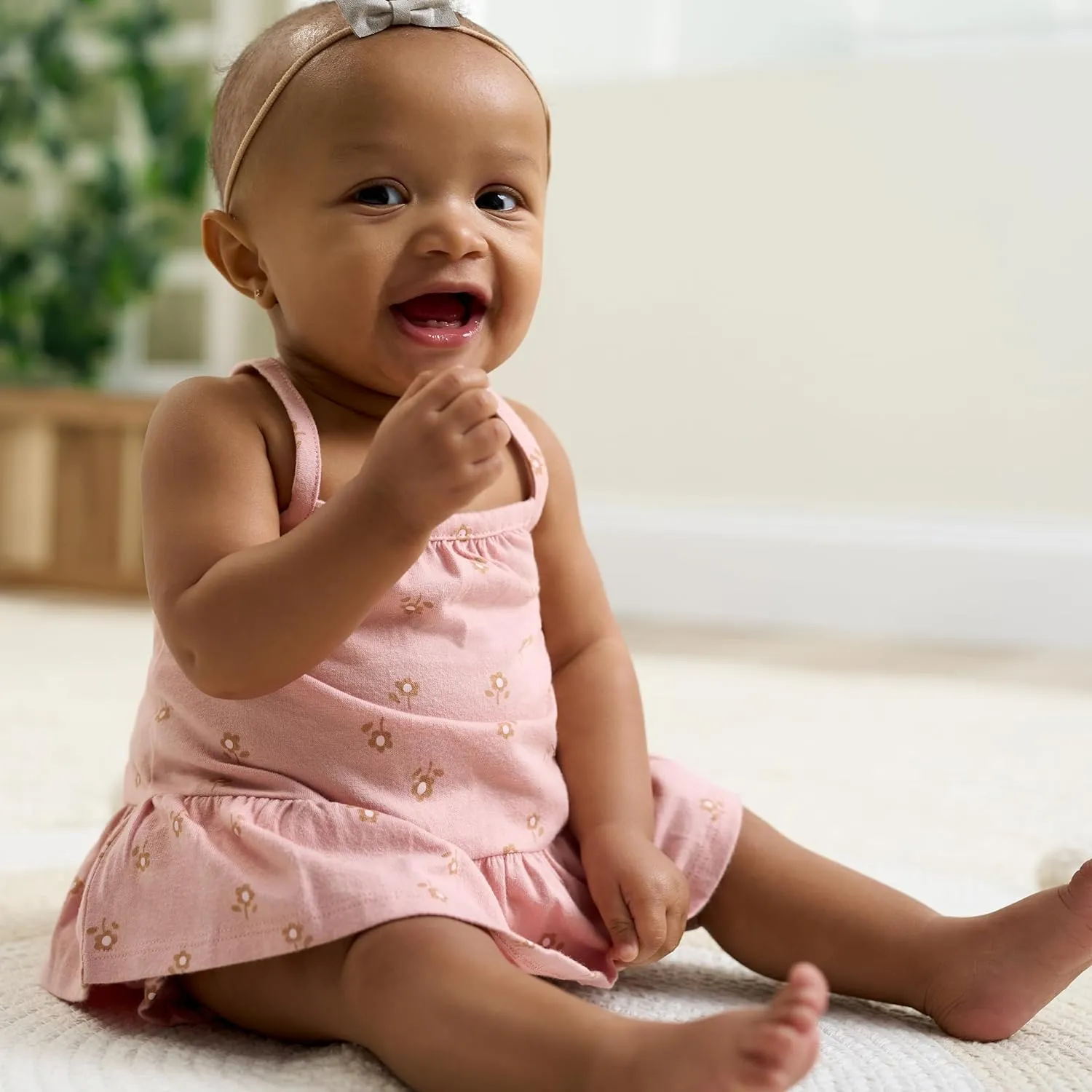 Gerber Baby Girls' Sleeveless Tunic Top and Diaper Cover Set
