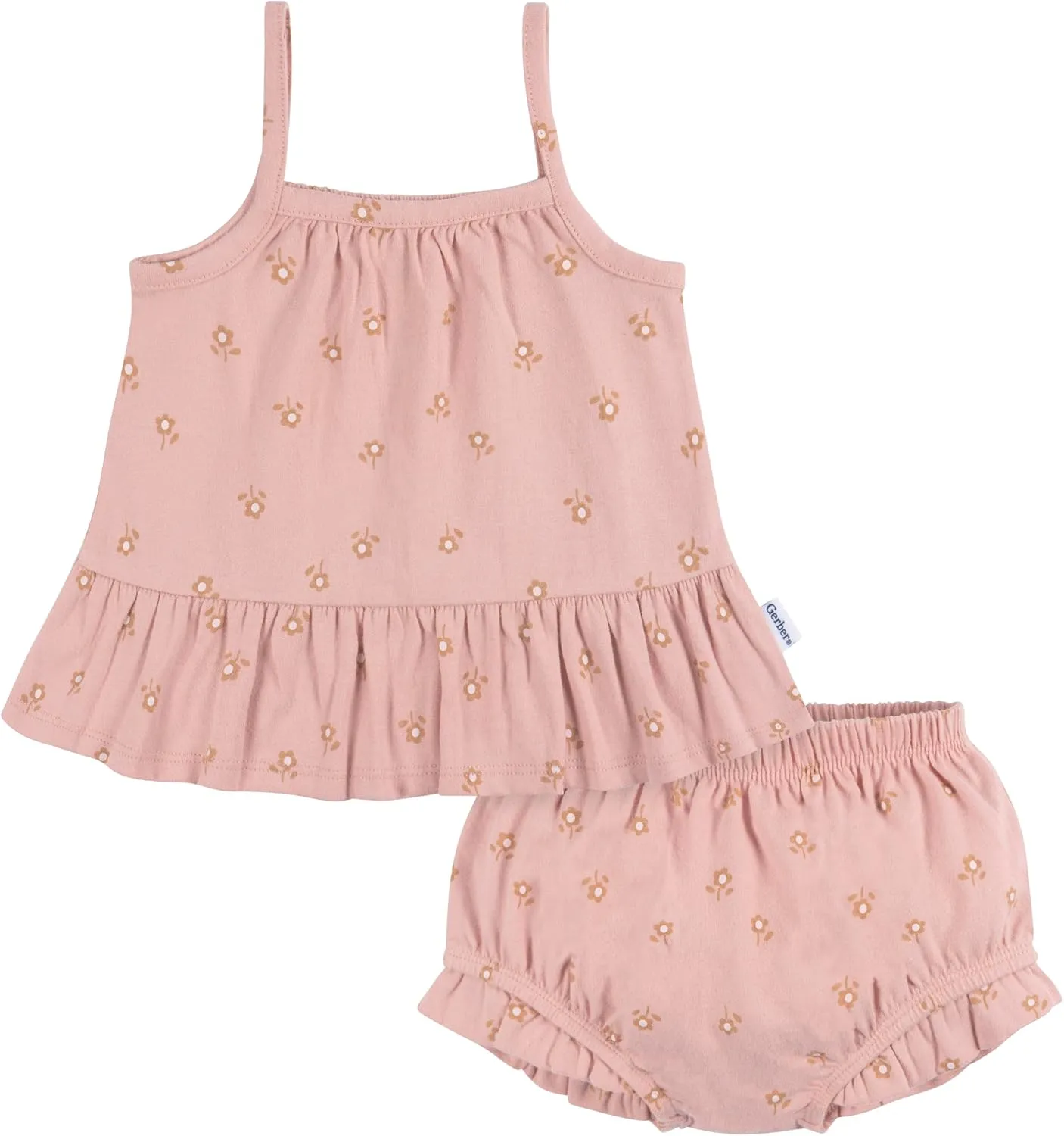 Gerber Baby Girls' Sleeveless Tunic Top and Diaper Cover Set
