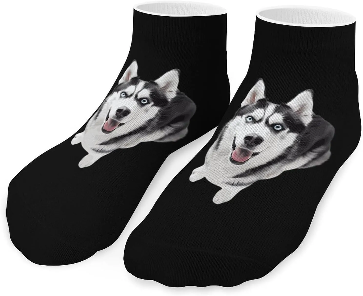 Husky Dog Printed Ankle Socks No Show Sock Low-Cut Athletic Socks for Men Women 1 Pair