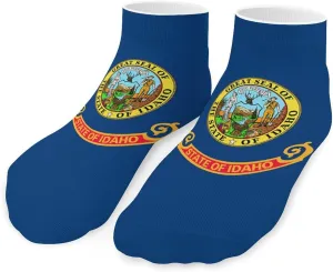 Idaho State Flag Printed Ankle Socks No Show Sock Low-Cut Athletic Socks for Men Women 1 Pair