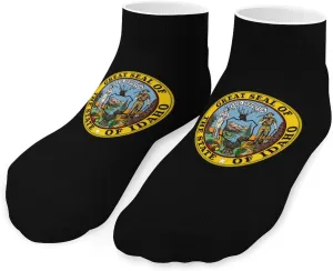 Idaho's State Seal Printed Ankle Socks No Show Sock Low-Cut Athletic Socks for Men Women 1 Pair